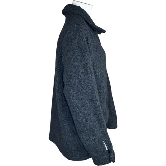 Susan Graver Weekend Polar Fleece Button Front Jacket Black X-Large NWOT - Picture 5 of 13